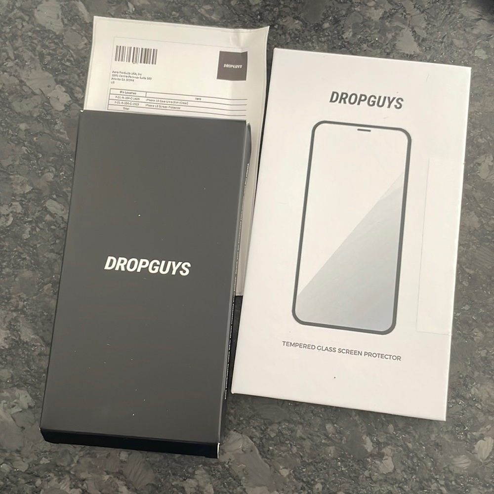 iPhone 13 clear case ultra slim, and glass screen protector
